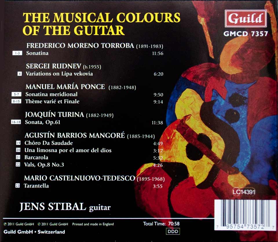 The musical colours of the guitar